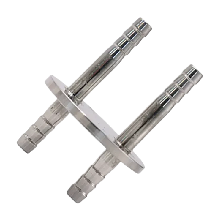 Sanitary Stainless Steel Food Grade Bottle Cap Adaptor Fitting Headpiece with Two Nozzles — 5/6