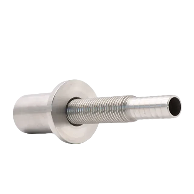 Sanitary Stainless Steel Food Grade Hose Barb Threaded Straight  Adaptor Fitting — 3/6