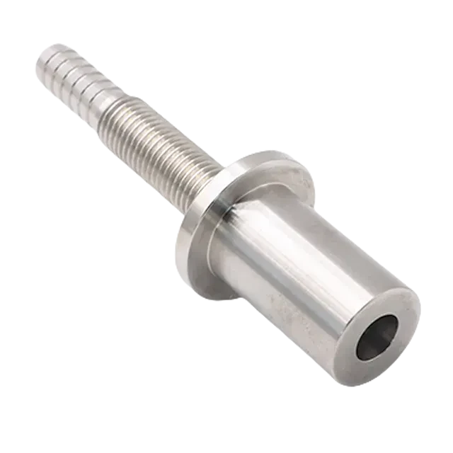 Sanitary Stainless Steel Food Grade Hose Barb Threaded Straight  Adaptor Fitting — 6/6