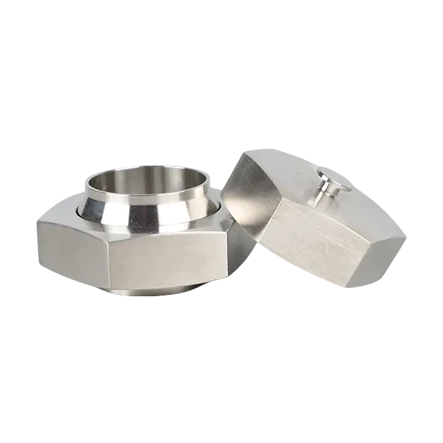 DIN11851 Stainless Steel Sanitary Hygienic  4 Slot Blank Nut with Chain — 2/6