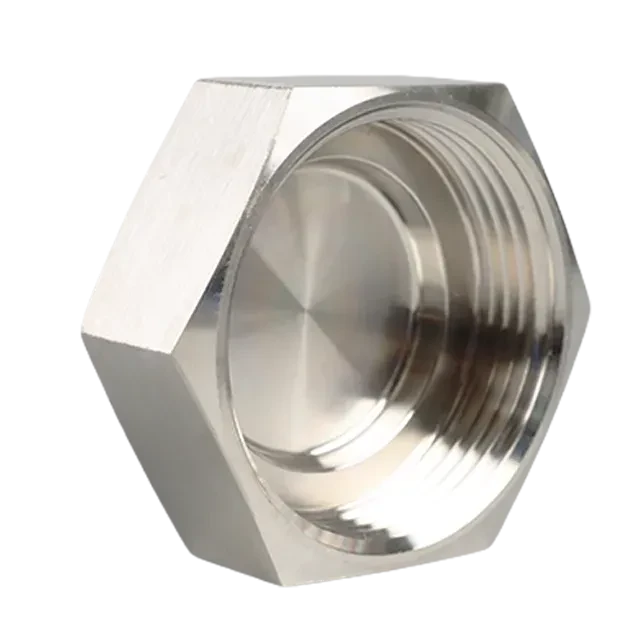 DIN11851 Stainless Steel Sanitary Hygienic  4 Slot Blank Nut with Chain — 5/6