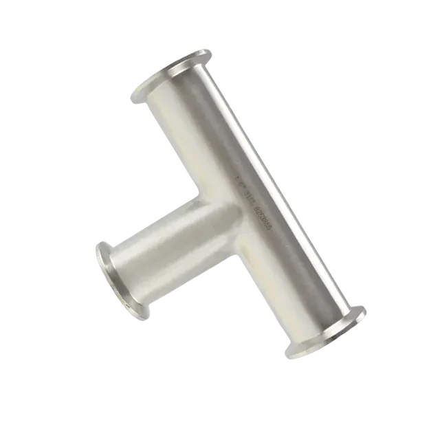 Stainless Steel Sanitary DIN-D7W  AS1528.3 Tri Clamp Equal Tee Tri Clover Fitting — 5/6