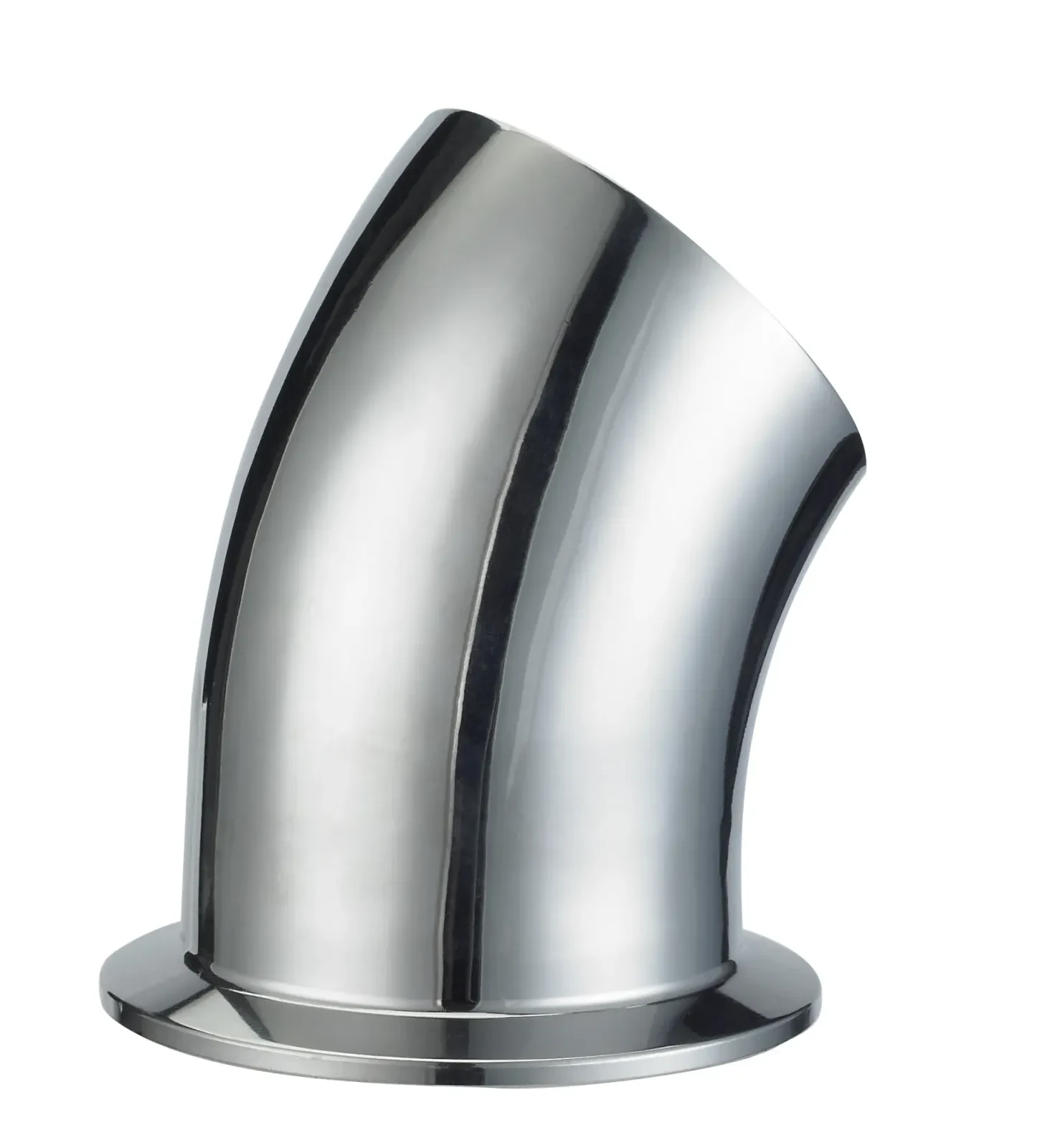 Stainless Steel Sanitary  DIN11850 SMS-2KMP SMS JN-FT-20 2003 45 Degree Long Weld Type Elbow For Food — 5/6