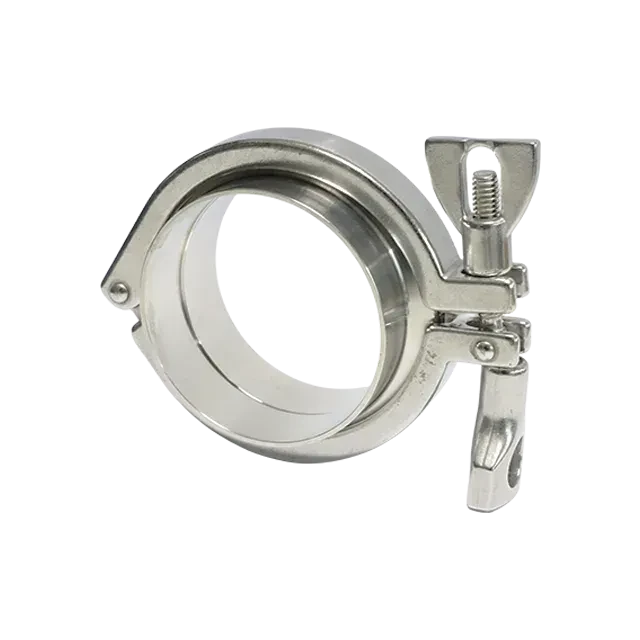 Stainless Steel Sanitary TriClover Tc Clamp Clamp with Two Wing Nuts — 3/6
