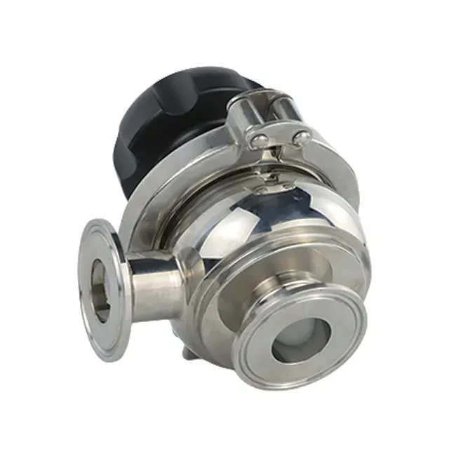 Aseptic Stainless Steel Sanitary Manual Single Seat Aseptic Manual Diverter Valve — 5/6