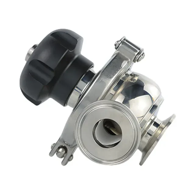 Aseptic Stainless Steel Sanitary Manual Single Seat Aseptic Manual Diverter Valve — 6/6