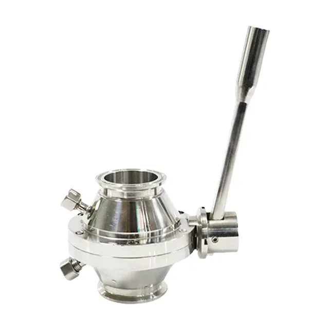 Stainless Steel Sanitary Manual Tri Clamp Clover Butterfly Type Ball Valve with CIP Ports — 2/6