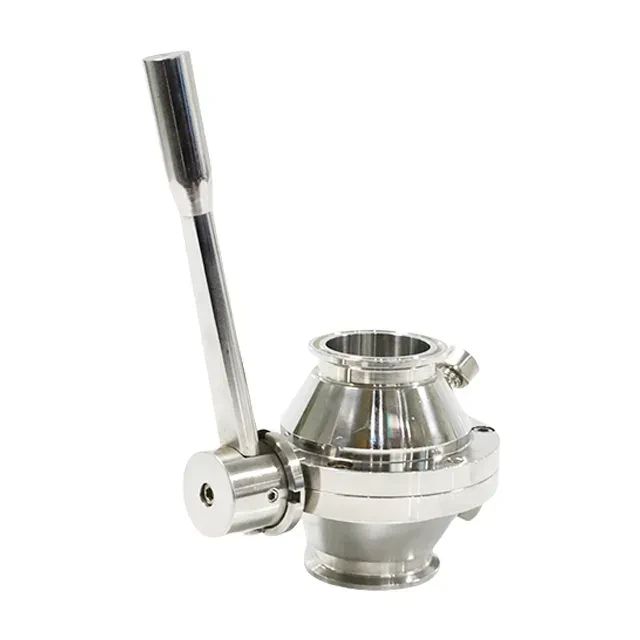 Stainless Steel Sanitary Manual Tri Clamp Clover Butterfly Type Ball Valve with CIP Ports — 3/6
