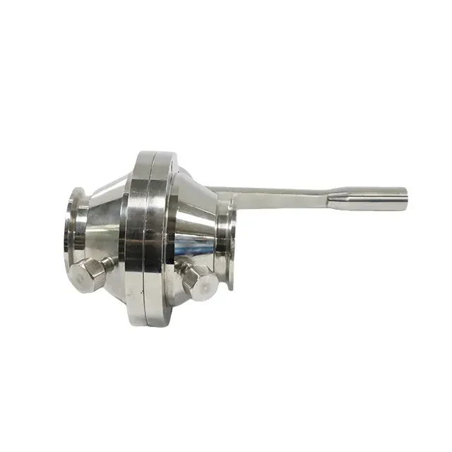 Stainless Steel Sanitary Manual Tri Clamp Clover Butterfly Type Ball Valve with CIP Ports — 4/6