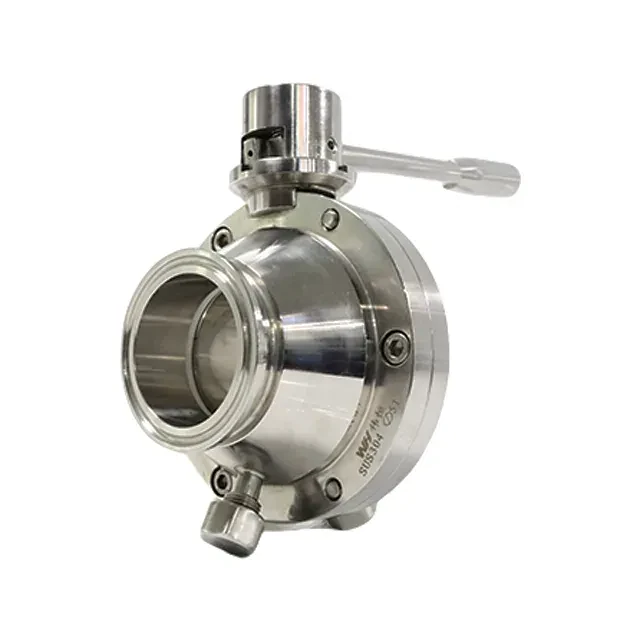 Stainless Steel Sanitary Manual Tri Clamp Clover Butterfly Type Ball Valve with CIP Ports — 6/6