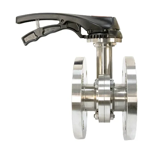 Stainless Steel Flange Type Butterfly Valve with Pressure Release Handlever — 4/6