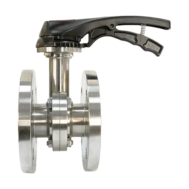 Stainless Steel Flange Type Butterfly Valve with Pressure Release Handlever — 6/6