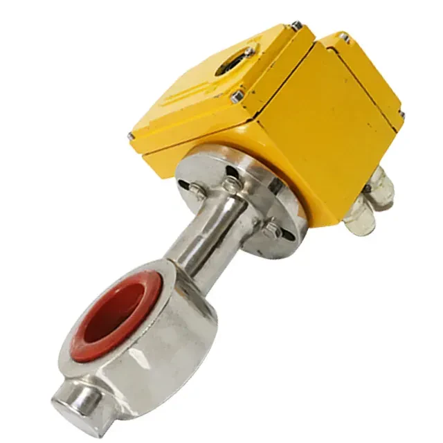 Sanitary Stainless Steel Pneumatic Motorized Electric Flap Butterfly Valve — 5/6