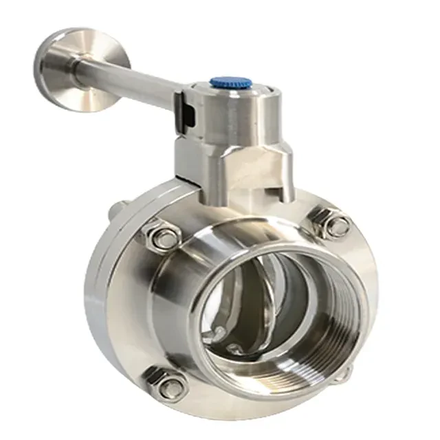 Sanitary Stainless Steel Female Threaded  Butterfly Valve with Steel Rotating Handle — 6/6