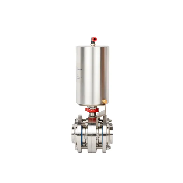 Stainless Steel Sanitary Durable Air Actuated Compatible Butterfly Valve — 6/6