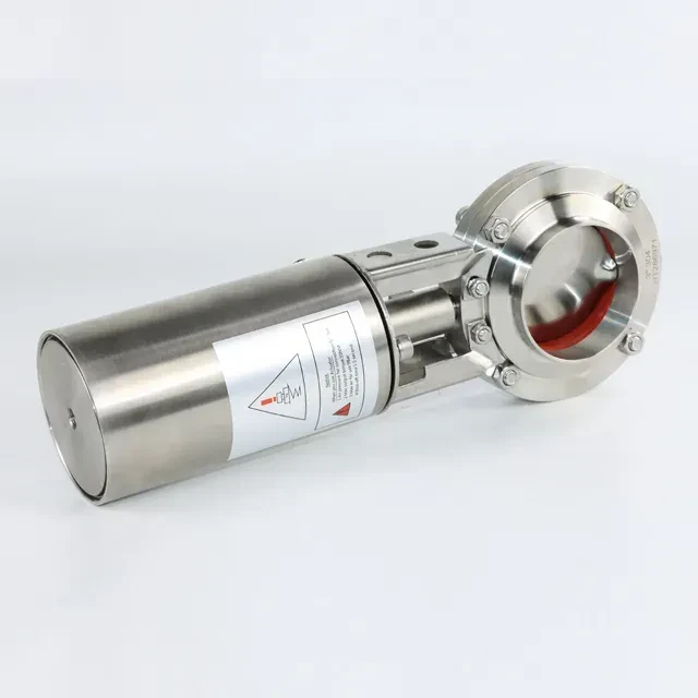 Stainless Steel Sanitary Durable Air Actuated Compatible Butterfly Valve — 2/6
