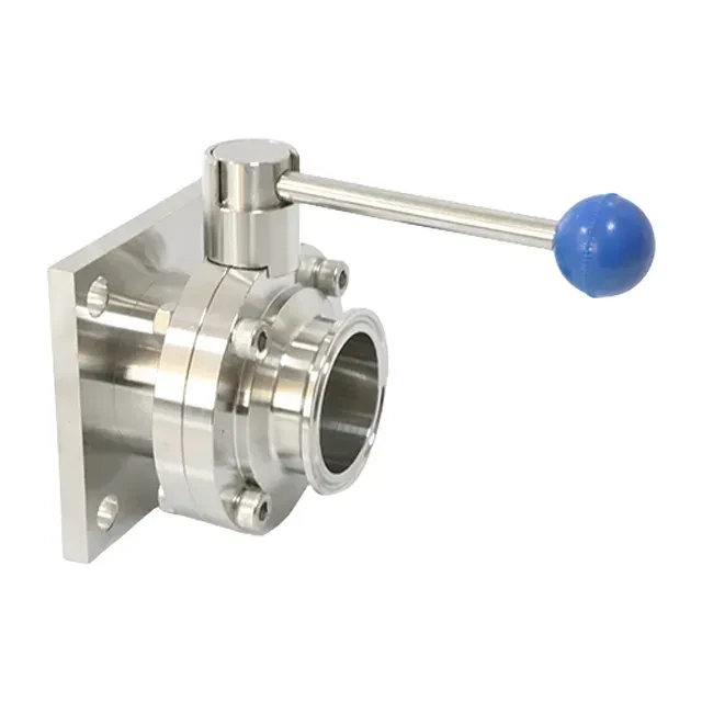 Flange-Clamped Sanitary Stainless Steel  Manual  Lever Butterfly Valve — 2/6