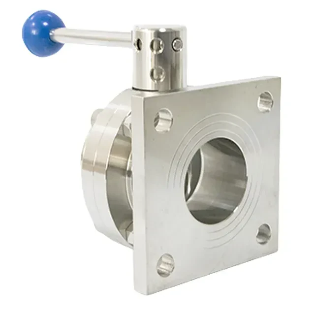 Flange-Clamped Sanitary Stainless Steel  Manual  Lever Butterfly Valve — 6/6