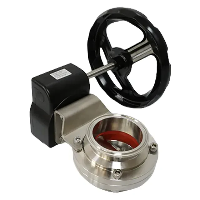 Sanitary Stainless Steel Handwheel Operated Clamp End Butterfly Valve — 2/6
