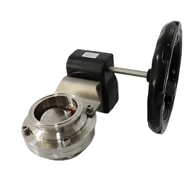 Sanitary Stainless Steel Handwheel Operated Clamp End Butterfly Valve — 4/6