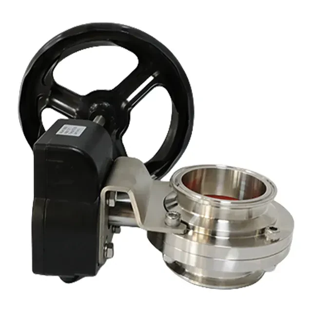 Sanitary Stainless Steel Handwheel Operated Clamp End Butterfly Valve — 5/6
