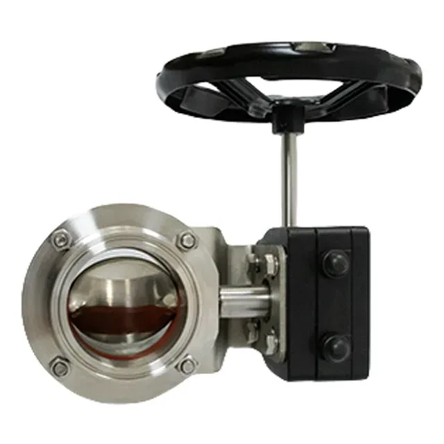 Sanitary Stainless Steel Handwheel Operated Clamp End Butterfly Valve — 6/6