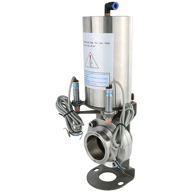 Stainless Steel Sanitary Pneumatic Butterfly Valve with Proximity Switch — 2/6