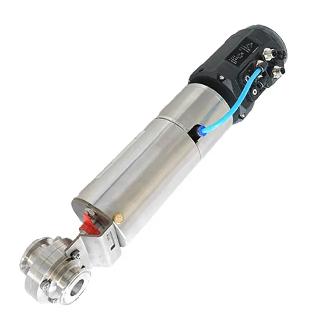Stainless Steel Sanitary Pneumatic Butterfly Valve with Positioner Switch — 5/6