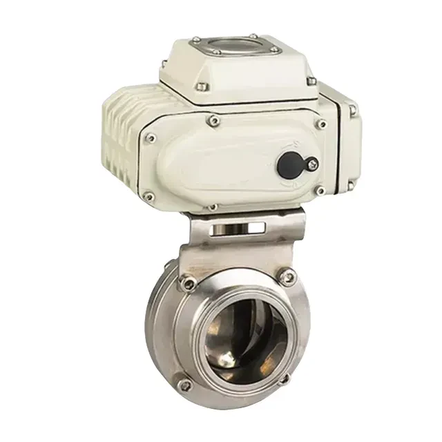 Sanitary Stainless Steel Tri-Clamp Butterfly Valve with Electric Actuator — 6/6