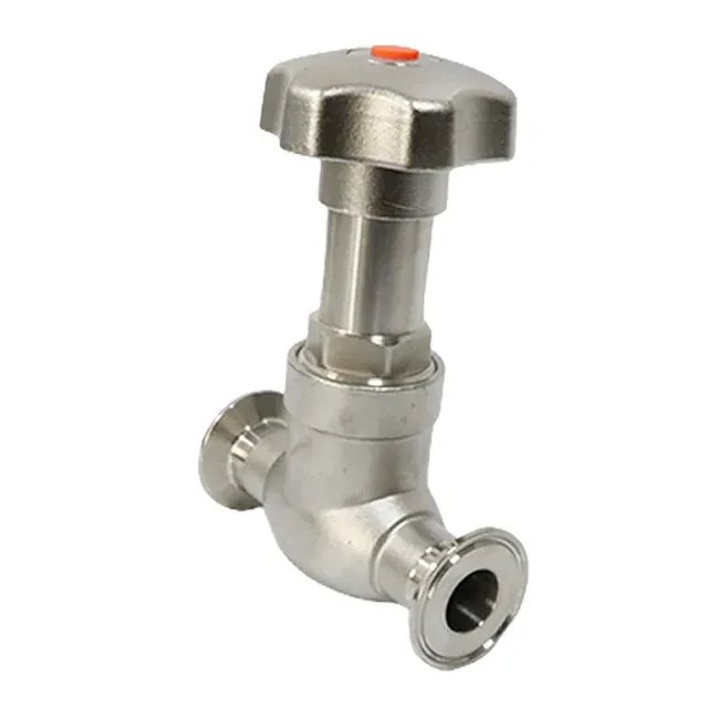 Sanitary Stainless Steel Manually Operated  2 Way Angle Seat Valve — 2/6