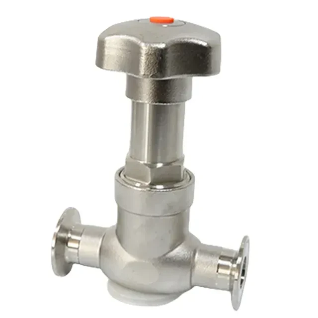 Sanitary Stainless Steel Manually Operated  2 Way Angle Seat Valve — 3/6