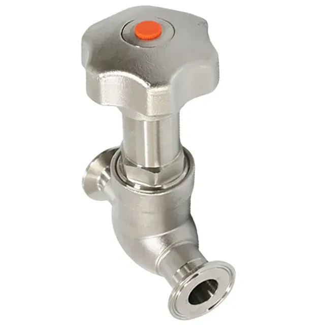 Sanitary Stainless Steel Manually Operated  2 Way Angle Seat Valve — 5/6