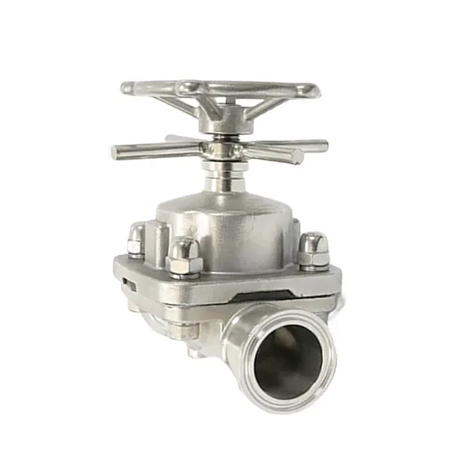 Stainless Steel Sanitary Clamp Handwheel Operated Diaphragm Membrane Valve — 2/6
