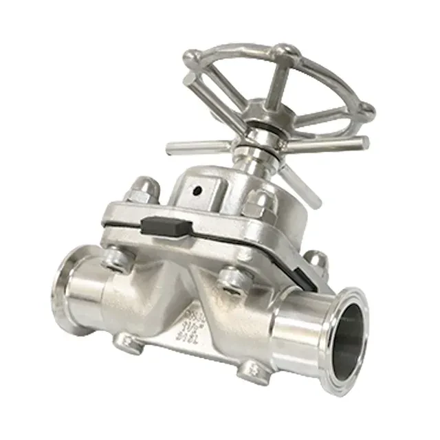 Stainless Steel Sanitary Clamp Handwheel Operated Diaphragm Membrane Valve — 5/6