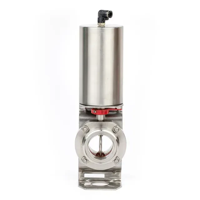 Stainless Steel Sanitary Squeeze Trigger Wafer Pneumatic Butterfly Valve — 3/6