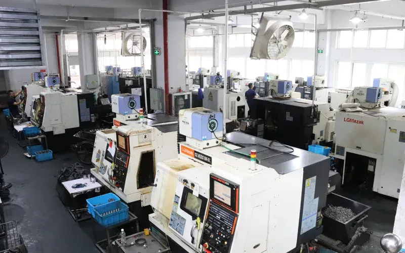 CNC workshop at Joneng, a sanitary valve manufacturer in Wenzhou